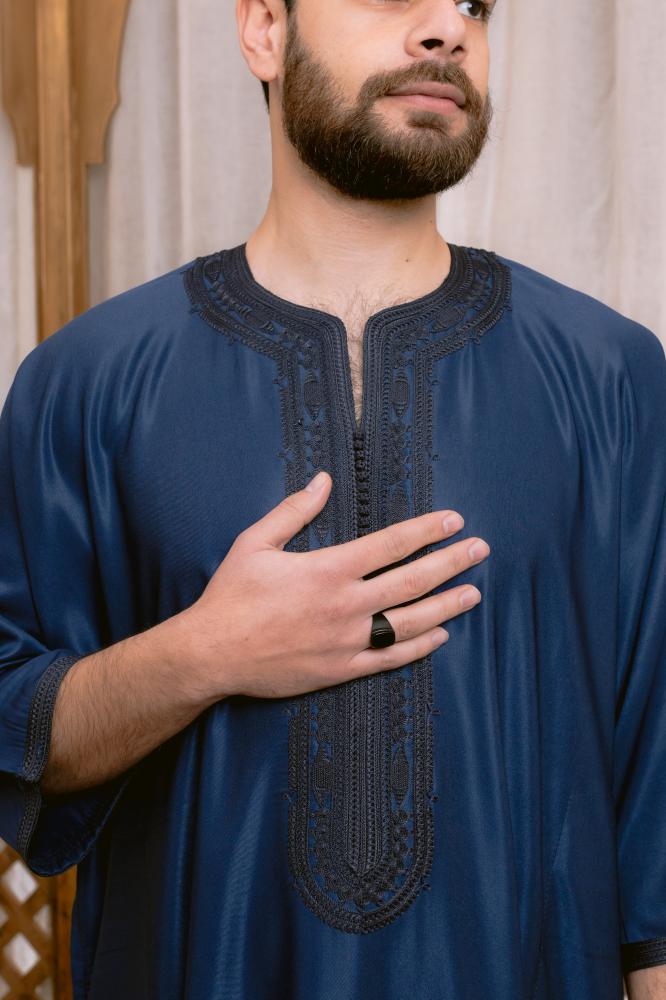 Navy Blue Maroccan Gandoura